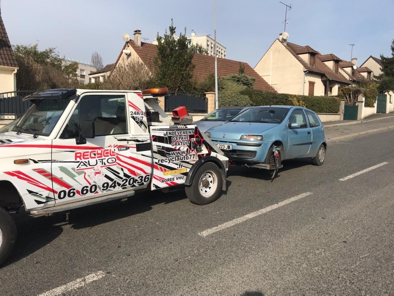 Enlèvement d’épave : intervention sur véhicule léger